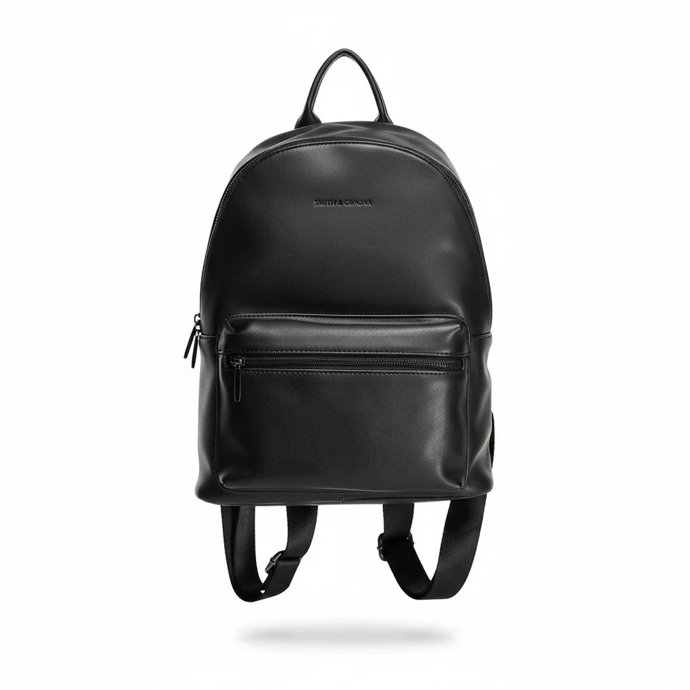 Smith & Canova  Leather Backpack in Black